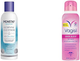 Monistat Boric Acid Feminine Cleanser 10 Fl Oz 1 Pack & Vagisil Odor Block Dry Wash Spray 2.6 Ounces 1 Pack Bundle