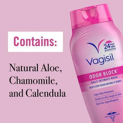 Vagisil Odor Block Wash, 12 Ounce - Pack of 4 (Packaging May Vary)