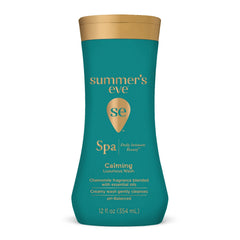 Summer's Eve Spa Calming Daily All-Over Feminine Wash, 12 Fl Oz, pH Balance Feminine Wash Formulated to Remove Odor