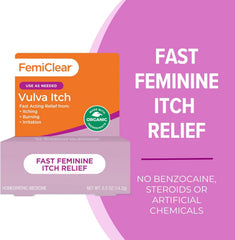 FemiClear Vaginal Ointment | Feminine Solution | Made with Pure Botanical Extracts | Feminine Hygiene Essentials | Vaginal Health | External Itch Formula | 0.5oz Tube (Pack of 2)