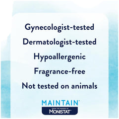 Monistat Maintain Boric Acid Feminine Wipes, Fragrance-Free, Non-Irritating and pH-Balanced Wipes for Women, Individually Wrapped Feminine Care, 12 Count, Pack of 3