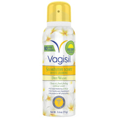 Vagisil Scentsitive Scents Feminine Dry Wash Deodorant Spray for Women, Gynecologist Tested, Paraben Free, White Jasmine, 2.6 Ounce (Pack of 1)