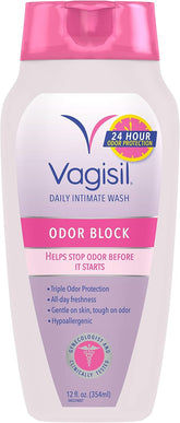 Vagisil Odor Block Daily Intimate Vaginal Wash 12 oz (Pack of 2)