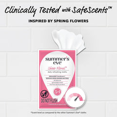 Summer's Eve Sheer Floral Feminine Wipes, Gentle pH-Balanced Formula Helps Control Vaginal Odor, Individually Wrapped Wipes, 12 Count (Pack of 5)