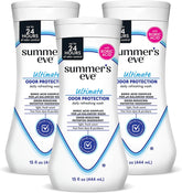 Summer's Eve Ultimate Odor Protection Daily Feminine Wash,pH-Balanced Formula Body Wash for Women with Boric Acid Helps Control Vaginal Odor,15 Fl Oz,(Pack of 3)