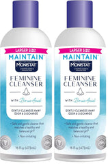Monistat Boric Acid Feminine Wash, Fragrance-Free Intimate Wash for Women with Gentle pH-Balanced Formula, 16 Fl Oz (Pack of 2)