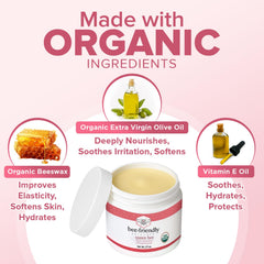 BeeFriendly Organic Vaginal Moisturizer, USDA Certified, Natural Vulva Cream For Dryness, Itching, Irritation, Redness, Chafing Of Vagina Due To Menopause & Thinning, 6 oz (3 Jars in a box)