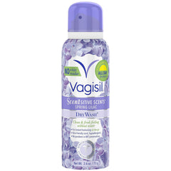 Vagisil Scentsitive Scents Feminine Dry Wash Deodorant Spray for Women, Gynecologist Tested, Paraben Free, Spring Lilac, 2.6 Ounce (Pack of 1)