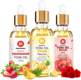 3 Pack Yoni Oil Organic Feminine Oil for Women pH Balance - Feminine Deodorant -Vaginal Moisturizer -Eliminates Odor with Natural Pineapple Rose Strawberry Essential Oil, 1 fl oz/pc