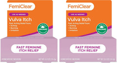 FemiClear Vaginal Ointment | Feminine Solution | Made with Pure Botanical Extracts | Feminine Hygiene Essentials | Vaginal Health | External Itch Formula | 0.5oz Tube (Pack of 2)