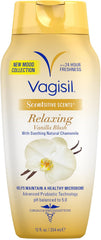 Vagisil Feminine Wash for Intimate Area Hygiene, Scentsitive Scents Relaxing Vanilla Blush, pH Balanced and Gynecologist Tested, 12 oz (Pack of 1)