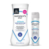 Summer's Eve Ultimate Odor Control Feminine Spray, 2 oz & Body Wash with Boric Acid, 15 Fl Oz