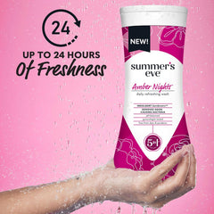 Summer's Eve Amber Nights with Oat and Shea Extracts, Daily Refreshing All Over Feminine Body Wash, Removes Odor, Feminine Wash pH Balanced, 15 fl oz (Pack of 2)