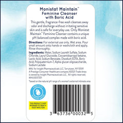 Monistat Boric Acid Feminine Wash, Fragrance-Free Intimate Wash for Women with Gentle pH-Balanced Formula, 10 Fl Oz, Pack of 3