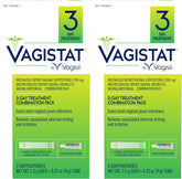 Vagisil Vagistat 3 Day Yeast Infection Treatment for Women, Relieves External Itching and Irritation - 2% External Miconazole Nitrate Cream, 3 Disposable Suppositories & Applicators (Pack of 2)