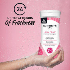 Summer’s Eve Feminine Wash, Sheer Floral, Daily pH-Balanced Body Wash for Women, Feminine Care to Remove Vaginal Odor, Gynecologist Tested, 9 Fl Oz, Pack of 14