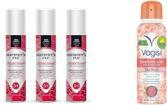 Summer's Eve Blissful Escape Daily Feminine Spray 3 Pack and Vagisil Scentsitive Scents Feminine Dry Wash Spray Peach Blossom 1 Pack