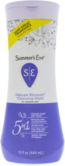 Summer's Eve Delicate Blossom All-Over Daily Feminine Wash, pH-Balanced Body Wash for Women, Removes Vaginal Odor and Refreshes, 15 Fl Oz (Pack of 2)