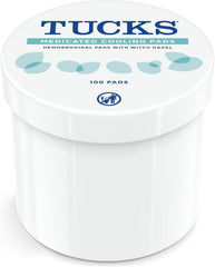 TUCKS Medicated Cooling Pads, 100 Count and Vagisil Anti-Itch Medicated Feminine Wipes, Maximum Strength, 12 Wipes