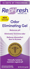 RepHresh Odor Eliminating Vaginal Gel, 4ct (0.07oz) & Vagisil Feminine Wash for Intimate Area Hygiene, Odor Block, Gynecologist Tested, Hypoallergenic, 12 oz, (Pack of 1)