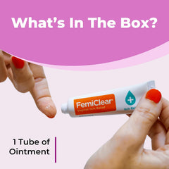 FemiClear Vaginal Ointment | Feminine Solution | Made with Pure Botanical Extracts | Feminine Hygiene Essentials | Vaginal Health | External Itch Formula | 0.5oz Tube (Pack of 2)