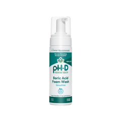 pH-D Feminine Health - Boric Acid Foam Wash - pH-Balanced, Paraben-Free, and Plant-based (Sensitive, 6 Fl Oz (Pack of 1))