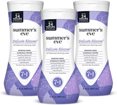 Summer's Eve Delicate Blossom Daily Refreshing All Over Feminine Body Wash, Removes Odor, Feminine Wash pH Balanced, 15 fl oz, 3 Pack