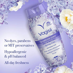 Vagisil Feminine Wash for Intimate Area Hygiene, Scentsitive Scents, pH Balanced and Gynecologist Tested, Spring Lilac, 12 oz (Pack of 1)