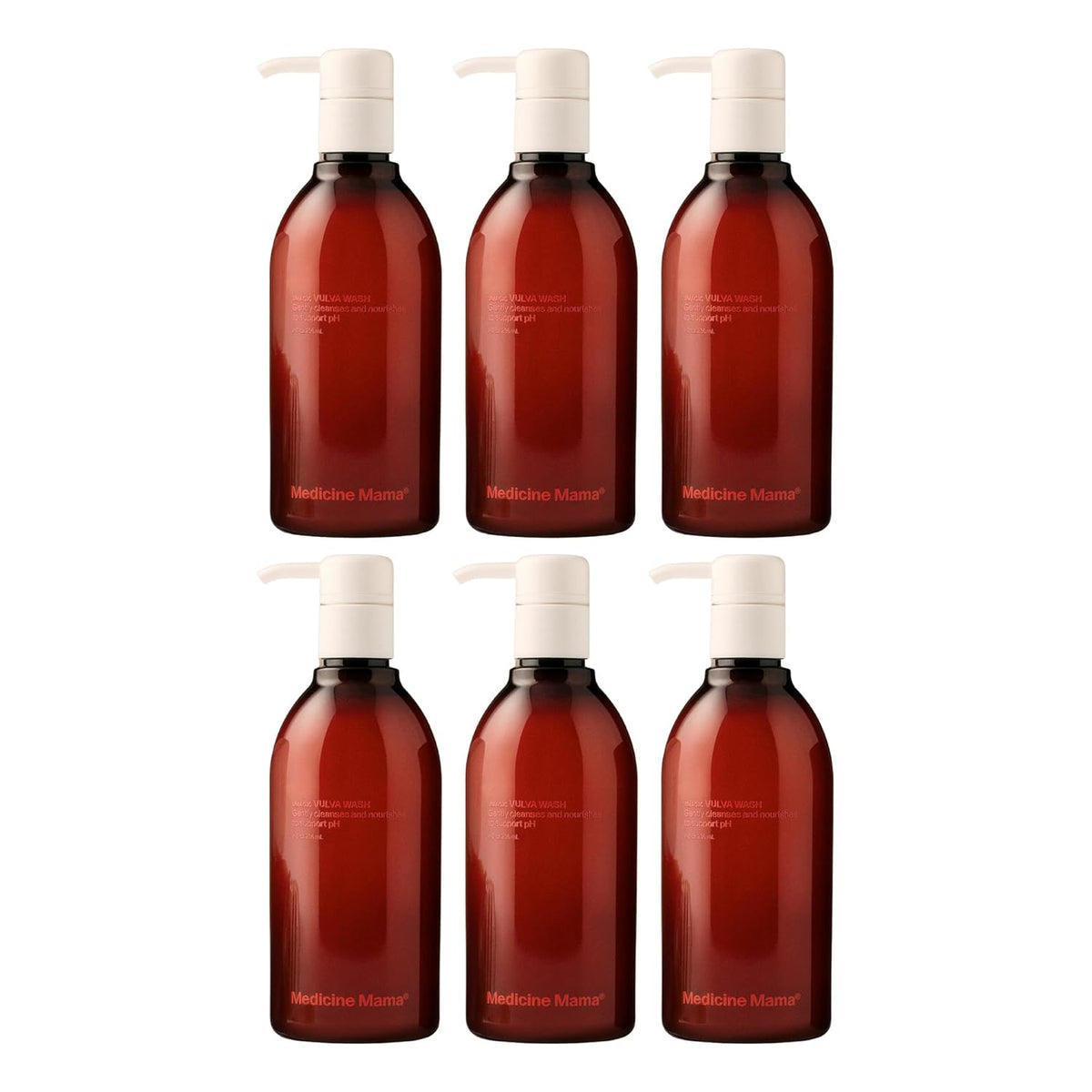 Medicine Mama's Apothecary VMAGIC Gentle Feminine Wash pH Balanced to Cleanse and Rejuvenate Intimate Skin with Chamomile, Collagen, Vitamin E and Sage – Hormone Free – 6 Pack, 8 oz Each