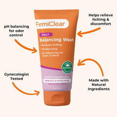 FemiClear Feminine Care Wash for Itching & Irritated Skin, (BV) Symptoms - Vaginal Ointment for Fishy Odor, Homeopathic Feminine Care, PH Balance for Women