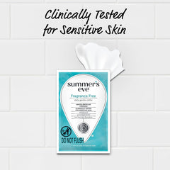 Summer's Eve Fragrance Free Gentle Daily Feminine Wipes, Removes Odor, pH balanced, 16 Count