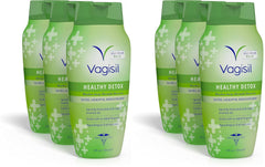 Vagisil Feminine Wash for Intimate Area Hygiene,Healthy Detox,All Over Body Wash for Women,Gynecologist Tested,Hypoallergenic and pH Balanced,12 Fl Oz,(Pack of 6)