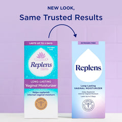 Replens Long Lasting Vaginal Moisturizer for Vaginal Dryness with Reusable Applicator, Doctor Recommended & Estrogen-Free, 14 Applications