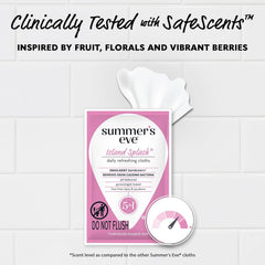 Summer's Eve Feminine Wipes, Island Splash, Individually Wrapped Vaginal Wipes, Feminine Care to Help Remove Vaginal Odor, Gynecologist Tested, 12 Wipes
