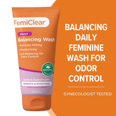 FemiClear Soothing Daily Feminine Wash - Feminine Care Wash for Itching & Irritated Skin, Feminine Hygiene Products, Essentials for Vaginal Health, PH Balance for Women (6FL oz) (Pack of 2)