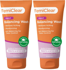 FemiClear Soothing Daily Feminine Wash - Feminine Care Wash for Itching & Irritated Skin, Feminine Hygiene Products, Essentials for Vaginal Health, PH Balance for Women (6FL oz) (Pack of 2)