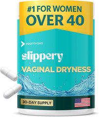 VoomVaya Slippery – Vaginal Dryness Relief for Women Over 40 – Vaginal Moisturizer with Slippery Elm for Women to Support Vaginal Moisture – 60 Capsules