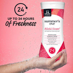 Summer's Eve Blissful Escape All-Over Daily Feminine Wash, pH-Balanced Body Wash for Women, Removes Vaginal Odor and Refreshes, 15 Fl Oz