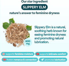 VoomVaya Slippery – Vaginal Dryness Relief for Women Over 40 – Vaginal Moisturizer with Slippery Elm for Women to Support Vaginal Moisture – 60 Capsules