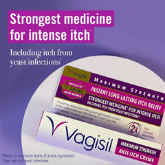 Vagisil Maximum Strength Feminine Anti-Itch Cream & Wipes with Benzocaine for Women, Instant Relief, 20 Wipes (Pack of 1)