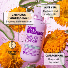 Love Wellness pH Balancing Cleanser | Feminine Vaginal Wash | Fragrance-Free | Vaginal Cleanser for Balanced pH, Intimate Health & Hygiene | Non-Irritating with Aloe Vera for Sensitive Skin | 5 Fl Oz