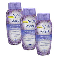 Vagisil Feminine Wash for Intimate Area Hygiene, Scentsitive Scents, pH Balanced and Gynecologist Tested, Spring Lilac, 12 oz (Pack of 3)